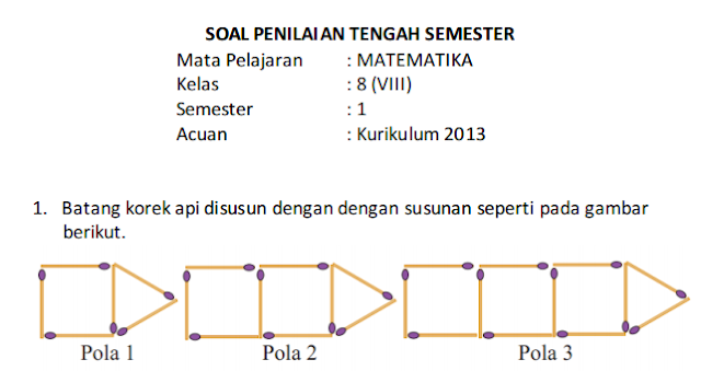 Soal Uts / Pts Kelas 8 Smp / Mts Semester 1 (Ganjil) Kurikulum 2013 Tp