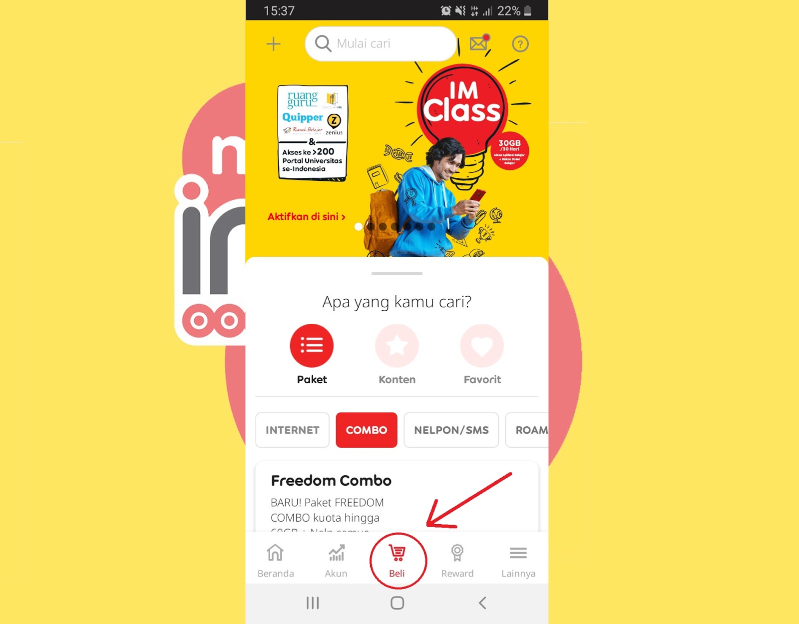 Cara Daftar Paket Internet Indosat Unlimited Bulanan Rp 25000 Paket Internet