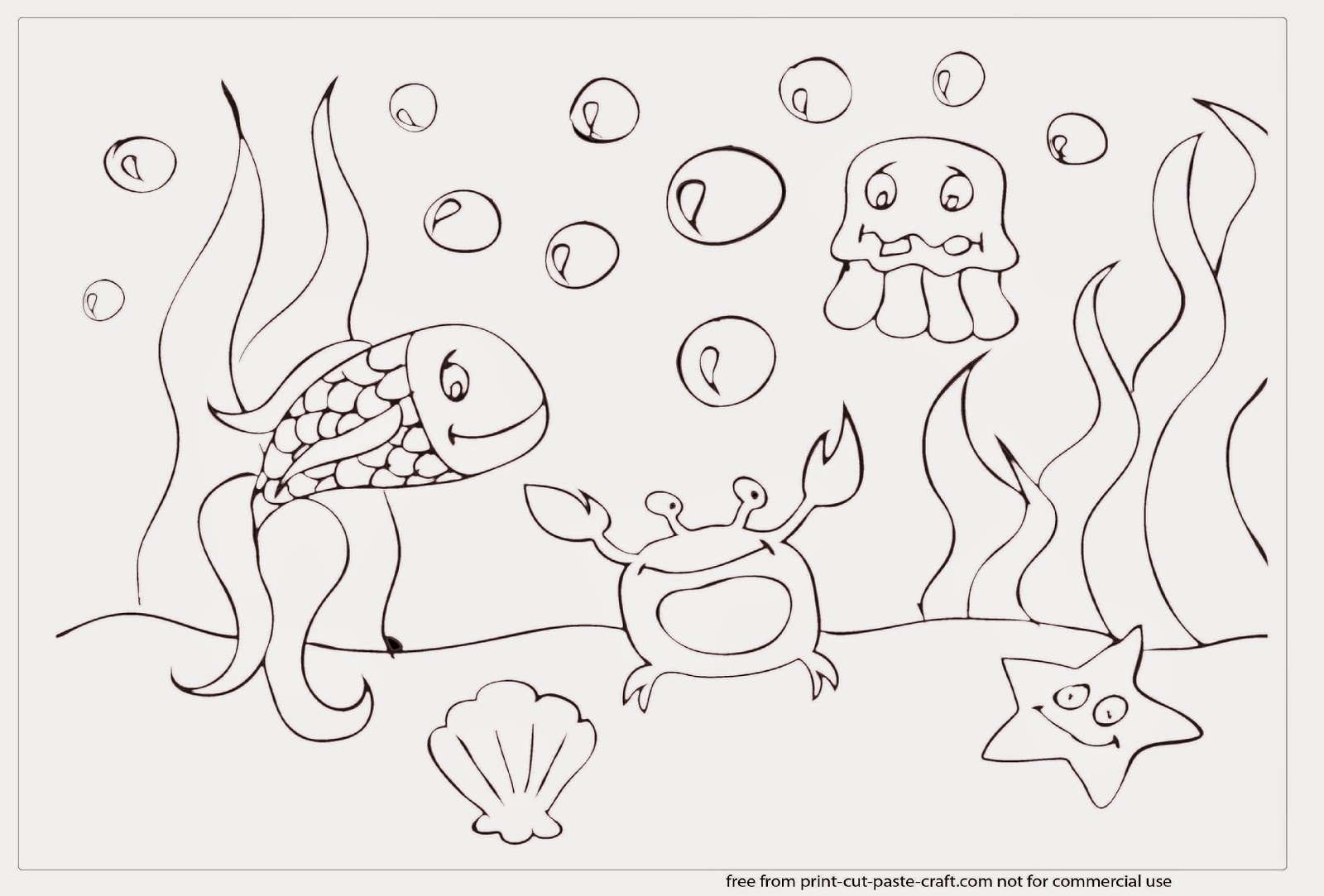 under the ocean coloring pages - photo #12