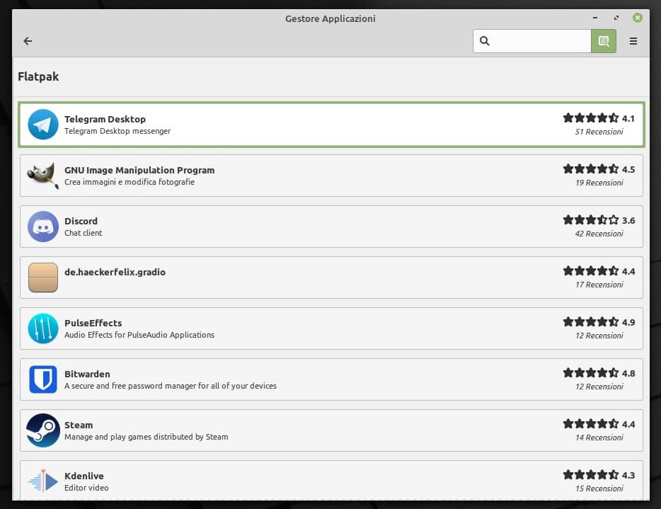 Linux Mint 20: Guida post installazione 2 flatpak%2Btelegram