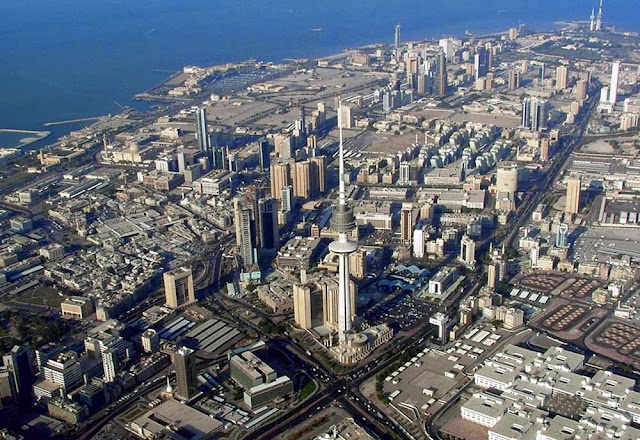 Vista aérea da cidade de Kuwait