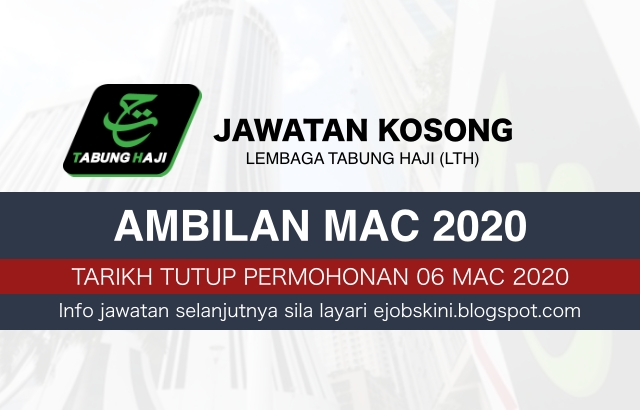 Jawatan Kosong Lembaga Tabung Haji (LTH) Mac 2020