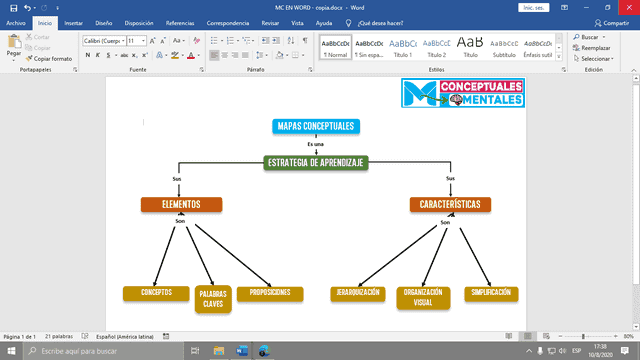 Cómo HACER un MAPA CONCEPTUAL en WORD? VIDEO TUTORIAL