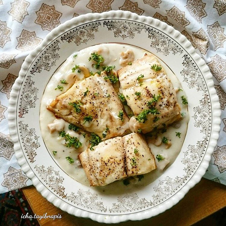 RESEP BAKED FISH IN MUSHROOM SAUCE Resep Hari Ini
