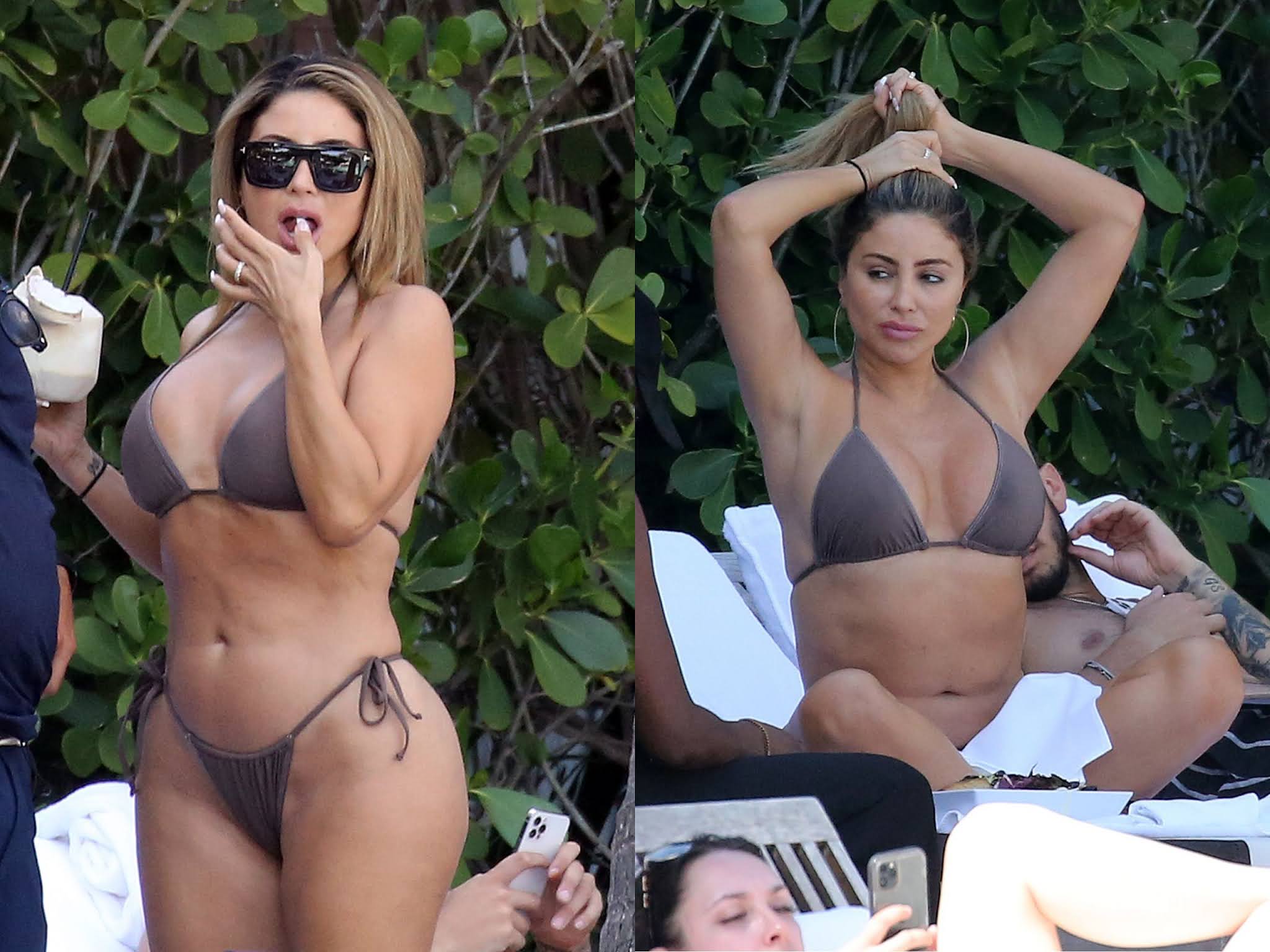 Larsa Pippen in Sexy String Bikini with Mystery Man In Miami.