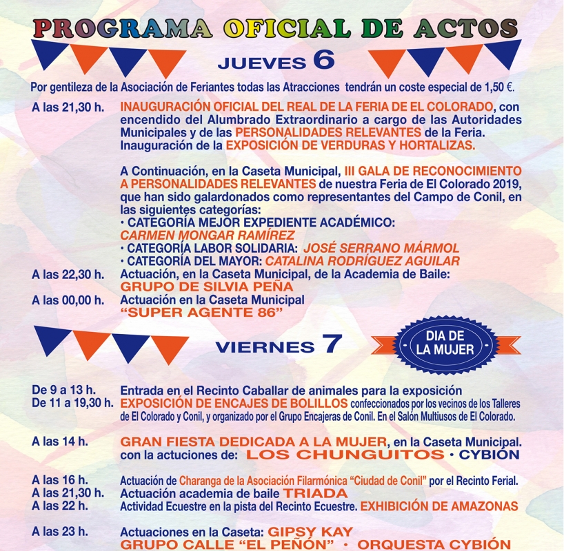 FERIA DE LA PRIMAVERA "EL COLORADO"2019 Lánzate a Viajar