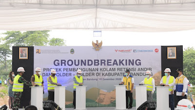 Penuhi Janji, Gubernur Ridwan Kamil Groundbreaking Kolam Retensi Andir untuk Atasi Banjir 