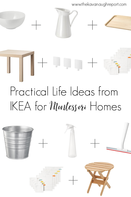 Practical life ideas from IKEA for Montessori homes 