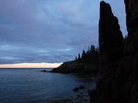 Monument Cove in Acadia National Park, Maine stone megalith