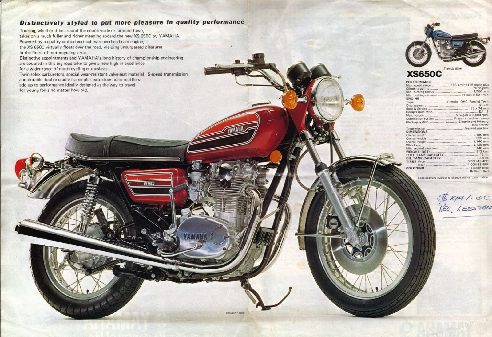 1970 yamaha 650 for sale