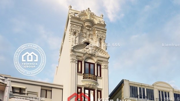 Phá cách kiến trúc Pháp trong bản vẽ thiết kế nhà phố 5x20m - Mã Số NP1520 - Ảnh 3