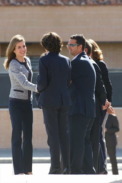 Princess Letizia of Spain visited the Maria Moliner school in Madrid