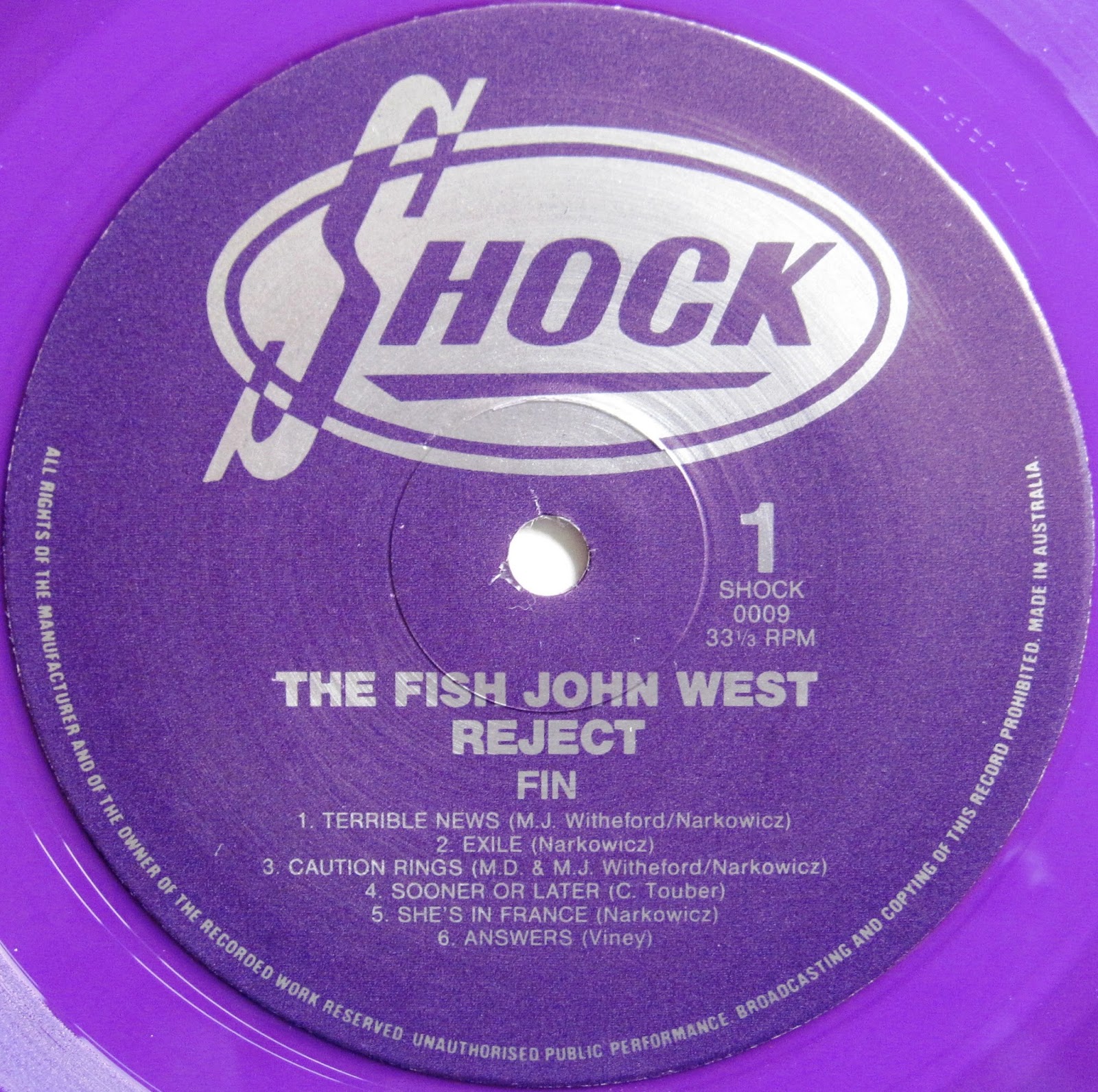 From A Northern Place: The Fish John West Reject - Fin (LP)