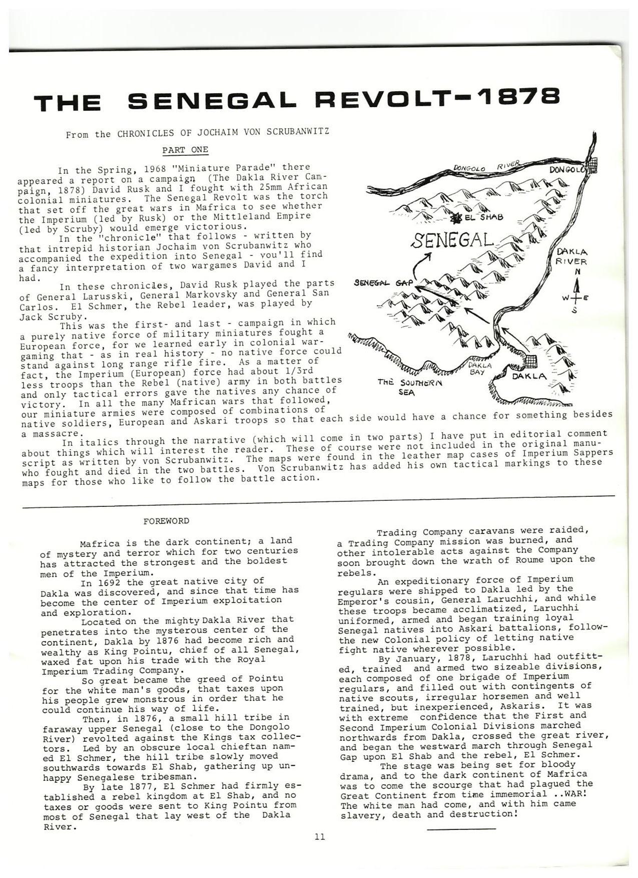 Blunders on the Danube WGD 1971 The Senegal Revolt, 1878