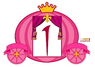 Abc in Princess Carriage. Letras en Carruaje de Princesa.