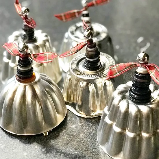Set of Vintage jello mold Christmas bells