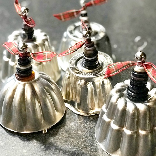 Set of Vintage jello mold Christmas bells