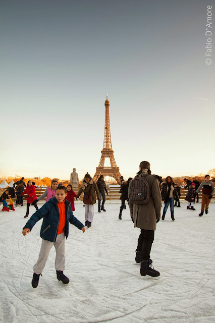 Tour Eiffel e pista di pattinaggio sul ghiaccio-Parigi