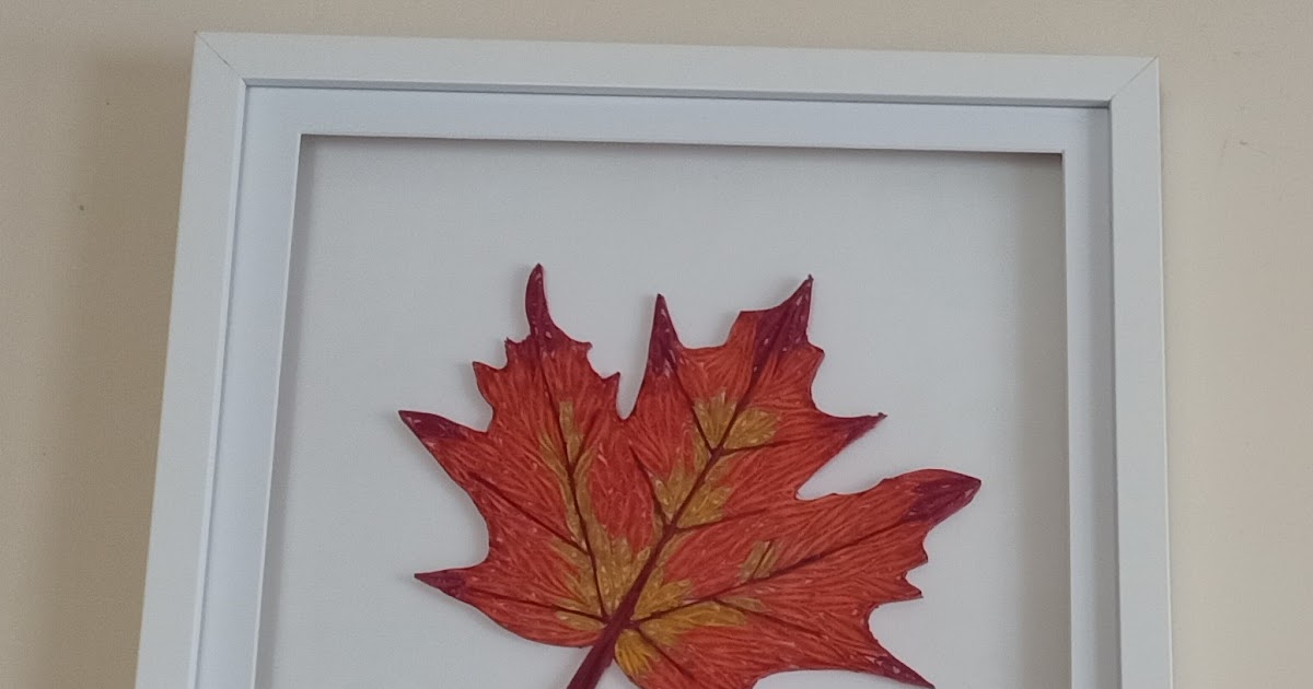 Quilled Autumn Maple leaf Frame