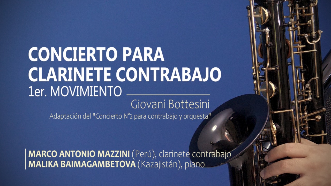 Bottesini: concierto para clarinete contrabajo. Marco Antonio Mazzini