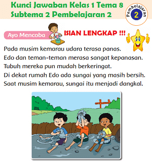 Terbaru Kunci Jawaban Kelas 1 Tema 8 Subtema 2 Pembelajaran 2 Jawaban Tematik Siswa