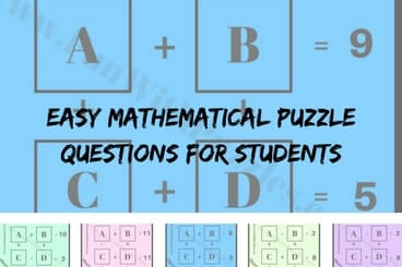 Easy Mathematical Puzzle Questions with Answers for students-Fun With