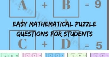 Easy Mathematical Puzzle Questions with Answers for students-Fun With