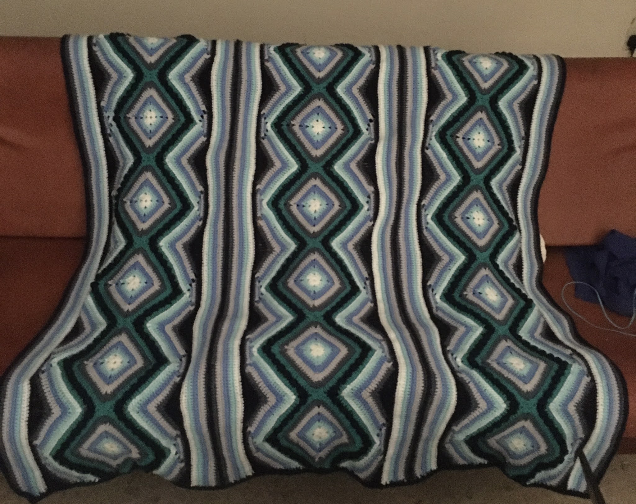 Crochet Throw over Blanket