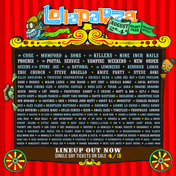 Daijams Music Done Right Lolla 2013 Lineup Posted