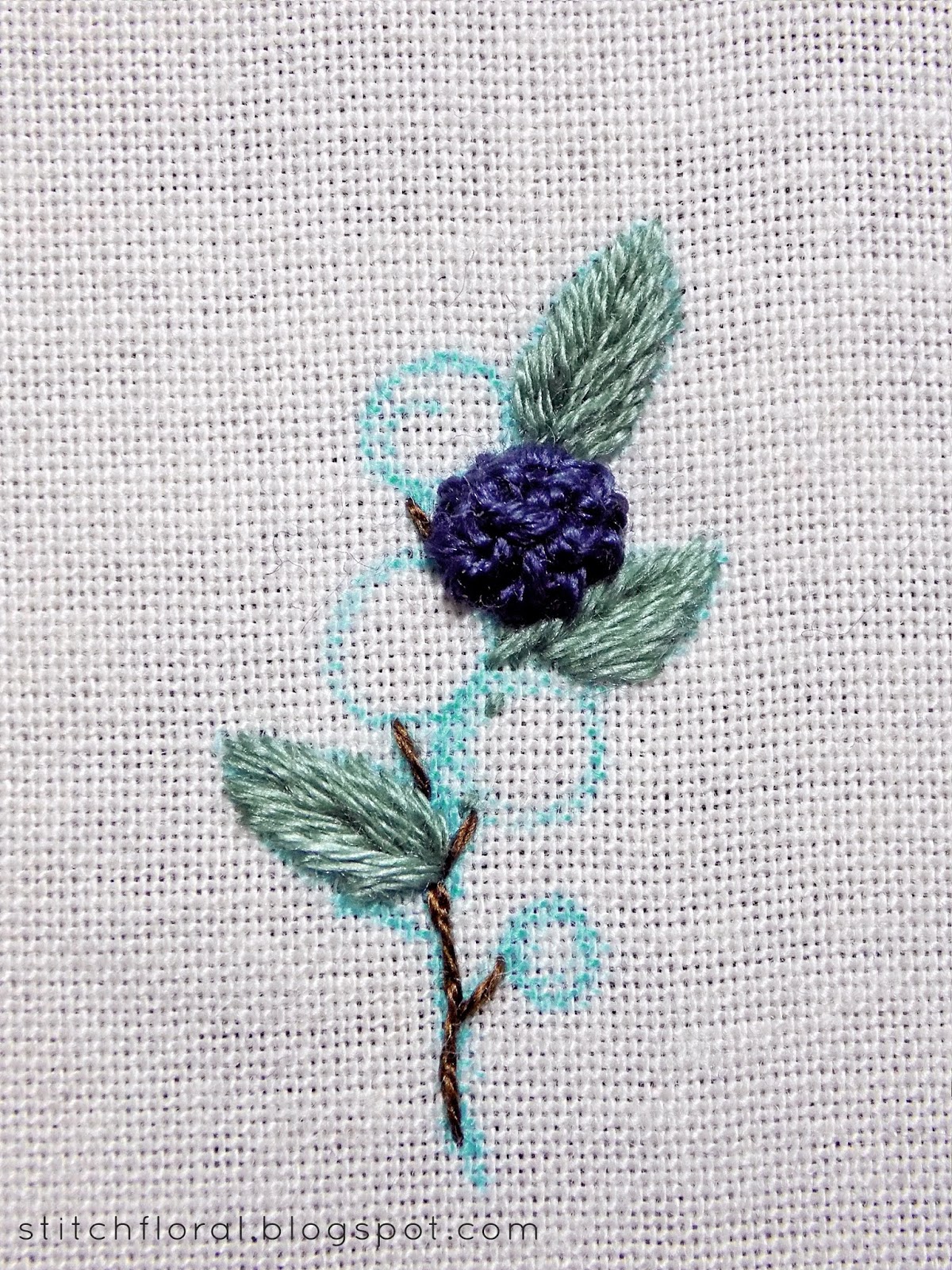 Raised cup stitch tutorial Stitch Floral
