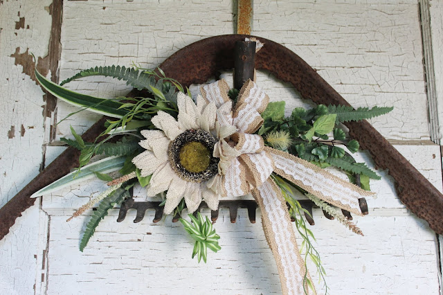 garden rake wreath alternative