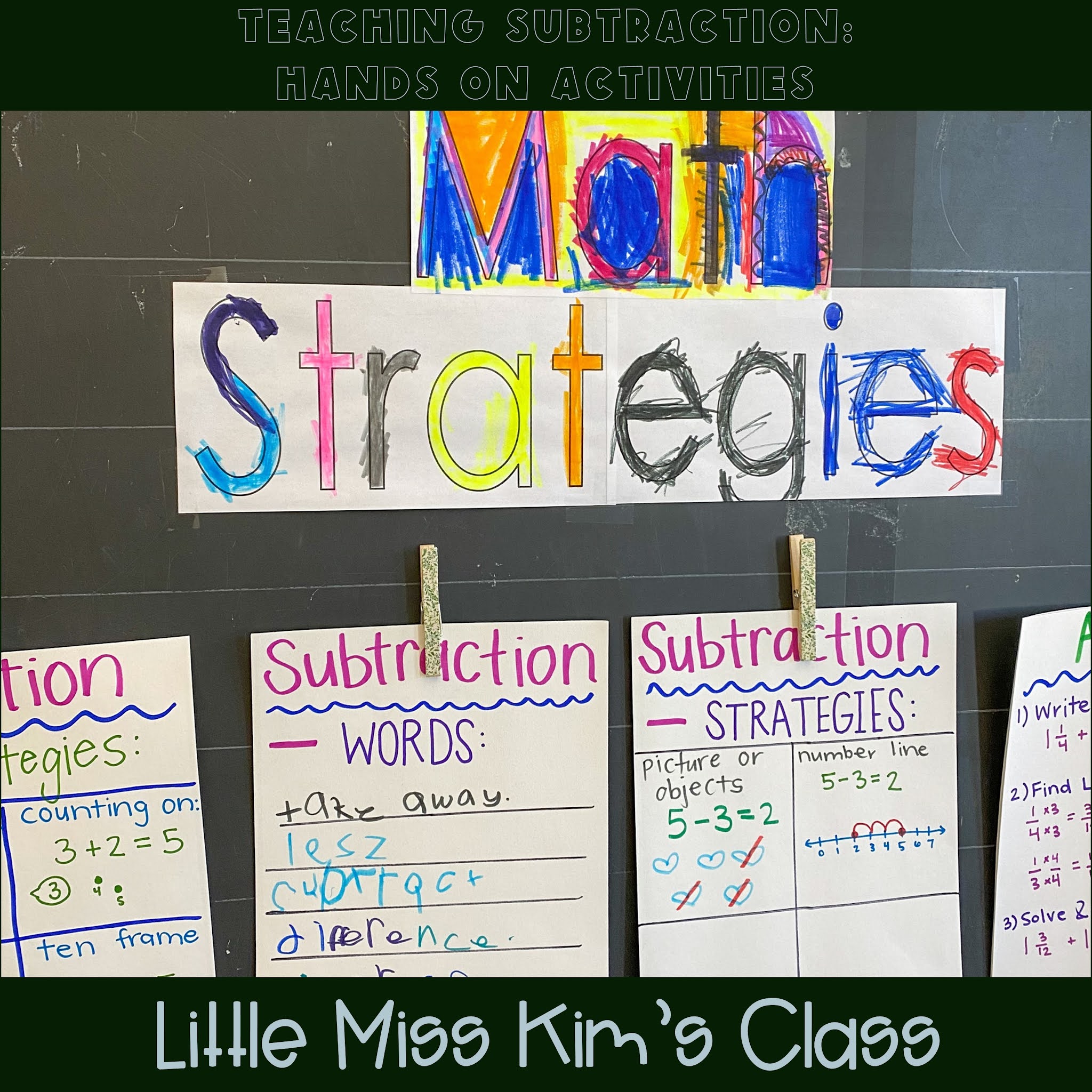 Little Miss Kim's Class: Activities & Freebies for Teaching Subtraction