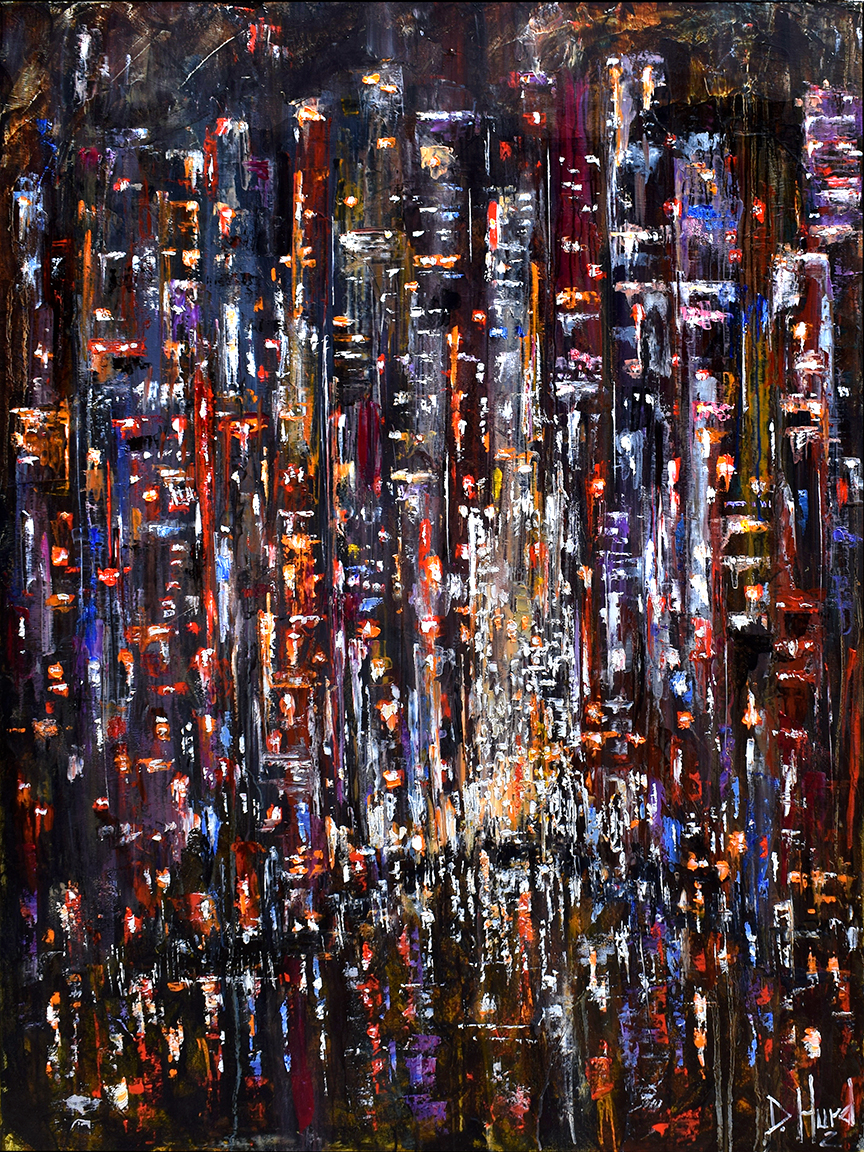 Daily Painters Abstract Gallery: Abstract New York City Cityscape