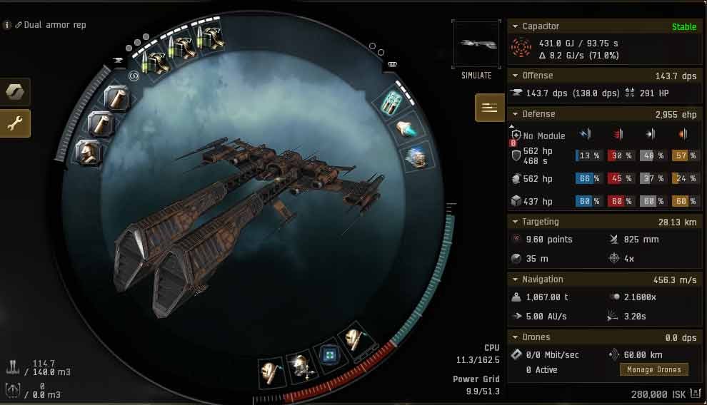 EVE Online Mission rifter pvp fit