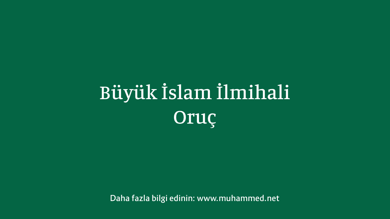 Oruç Kitabı Oruç Kitabı