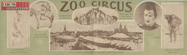 Photos et médaillons des artistes et de installation du zoo circus de Alfred Court de de son frère