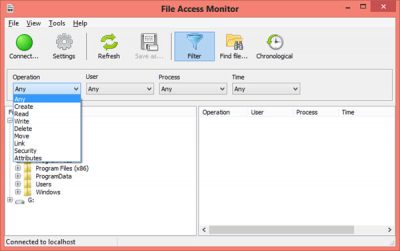 SoftPerfectファイルアクセスモニター