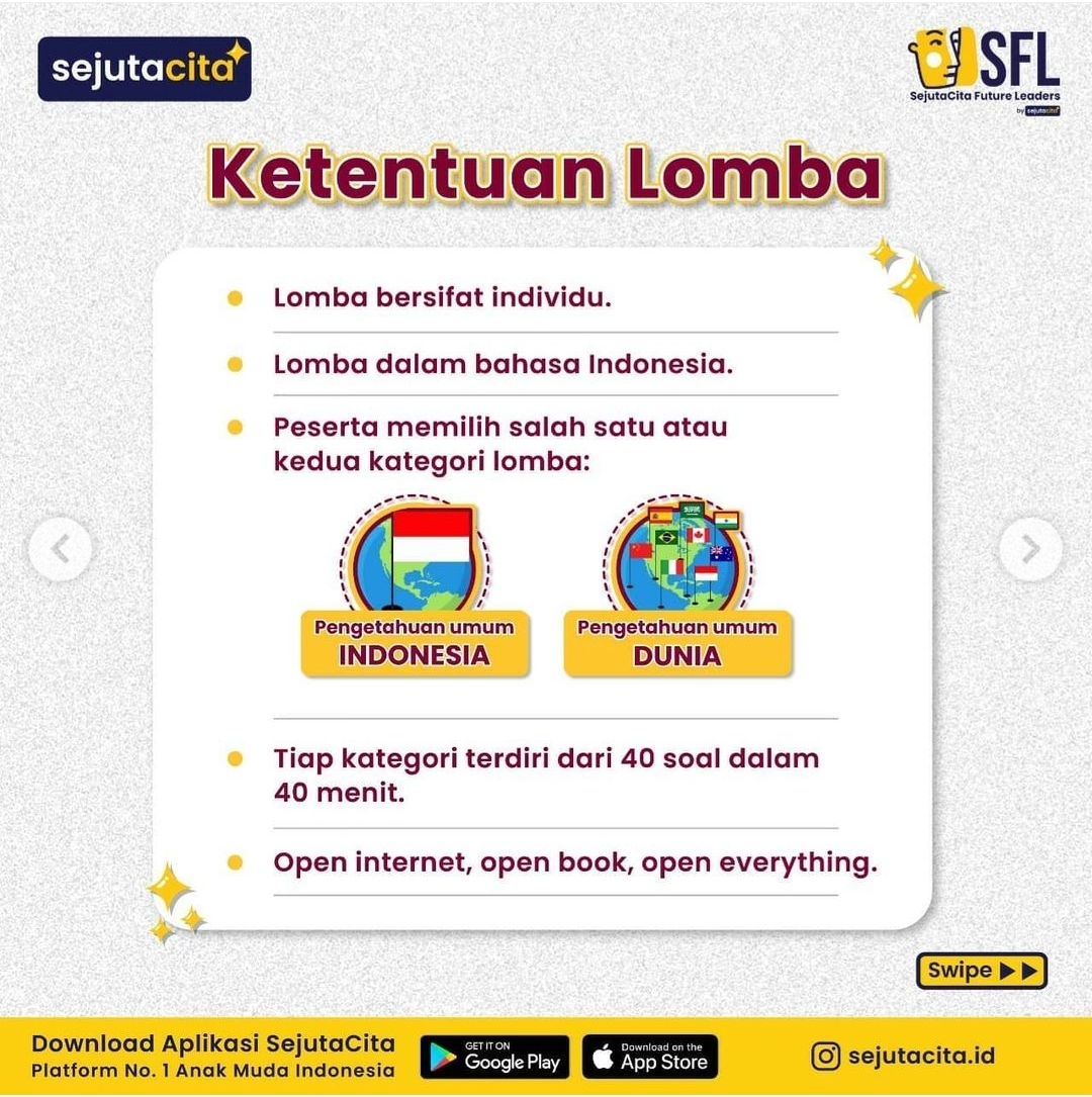 Ikuti Lomba Pengetahuan Dunia Total Hadiah 15 Juta Portal Kompetisi Dan Beasiswa