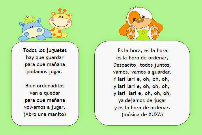 Educación Infantil y Primaria: Canciones para las rutinas