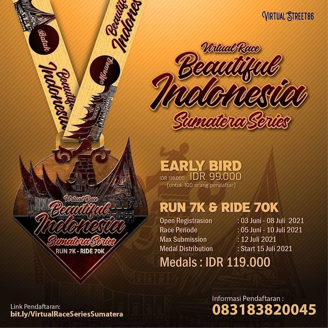 🔍 Virtual Race Beautiful Indonesia - Sumatera Series Virtual Race Beautiful Indonesia - Sumatera Series • 2021