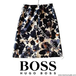 Crown Princess Mary wore HUGO BOSS Floral Skirt