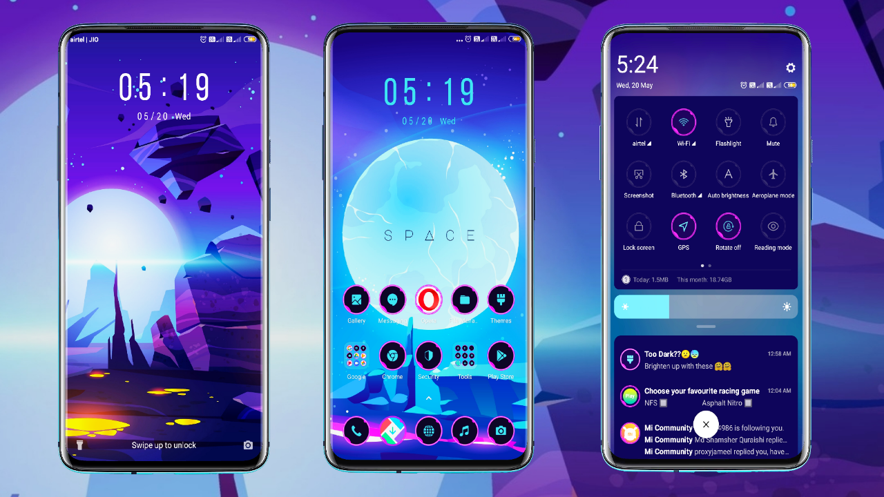 Most Beautiful Blue MIUI Theme for Xiaomi Devices MIUI Themes