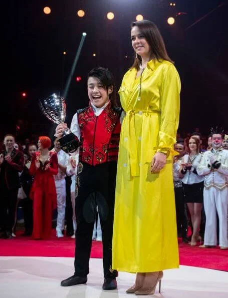 Princess Stephanie, Pauline Ducruet, Louis Ducruet and Camille Gottlieb attended the awards ceremony of International Circus Festival