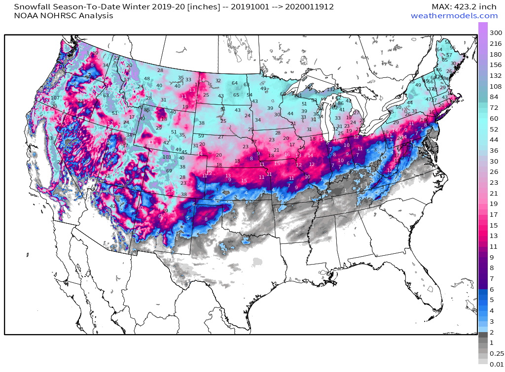 Cloudcroft & Ruidoso, NM Seasonal Snowfall Totals.