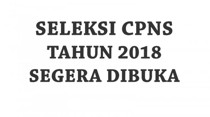 Seleksai CPNS 2018 Seleksai CPNS 2018