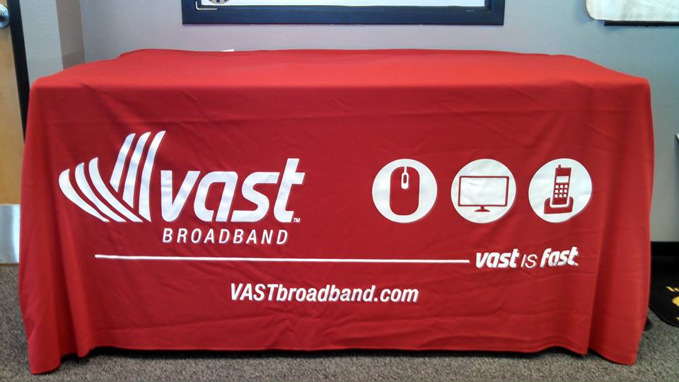 CFpromo More process sublimation with a table banner for VAST