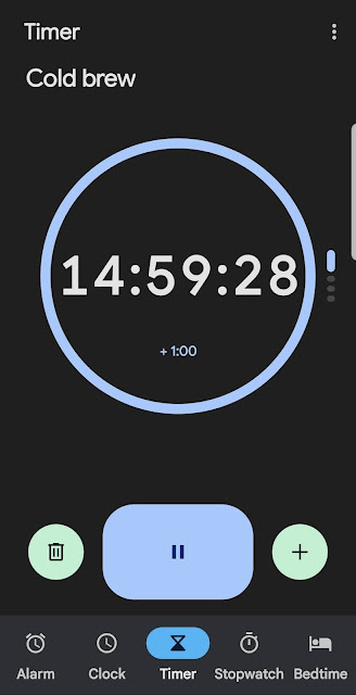 Google Clock with Material You design Timers