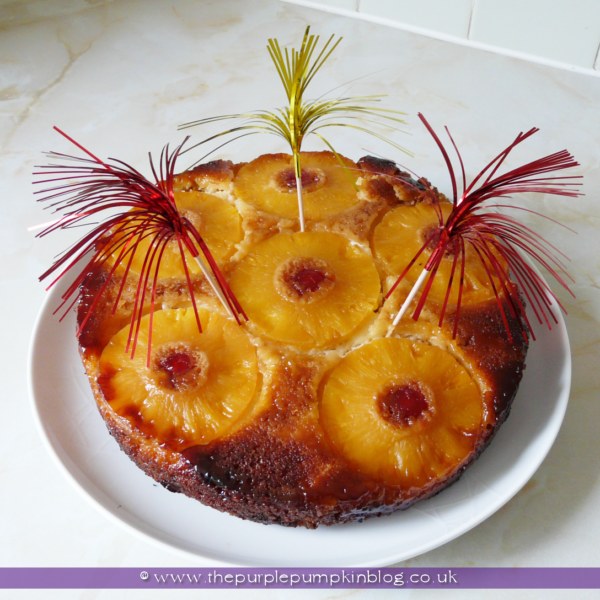Pineapple & Coconut Upside Down Cake at The Purple Pumpkin Blog