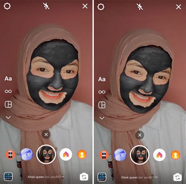 Filter IG Masker Wajah Hitam - Pikipo