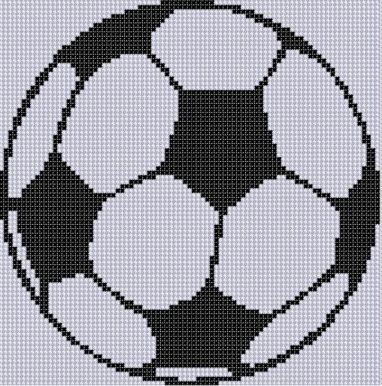 Bola De Futebol Em Ponto Cruz Alfabeto e Bolas de Futebol em Ponto Cruz